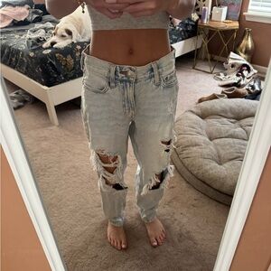 Aeropostale Light Blue Distressed Boyfriend Jeans